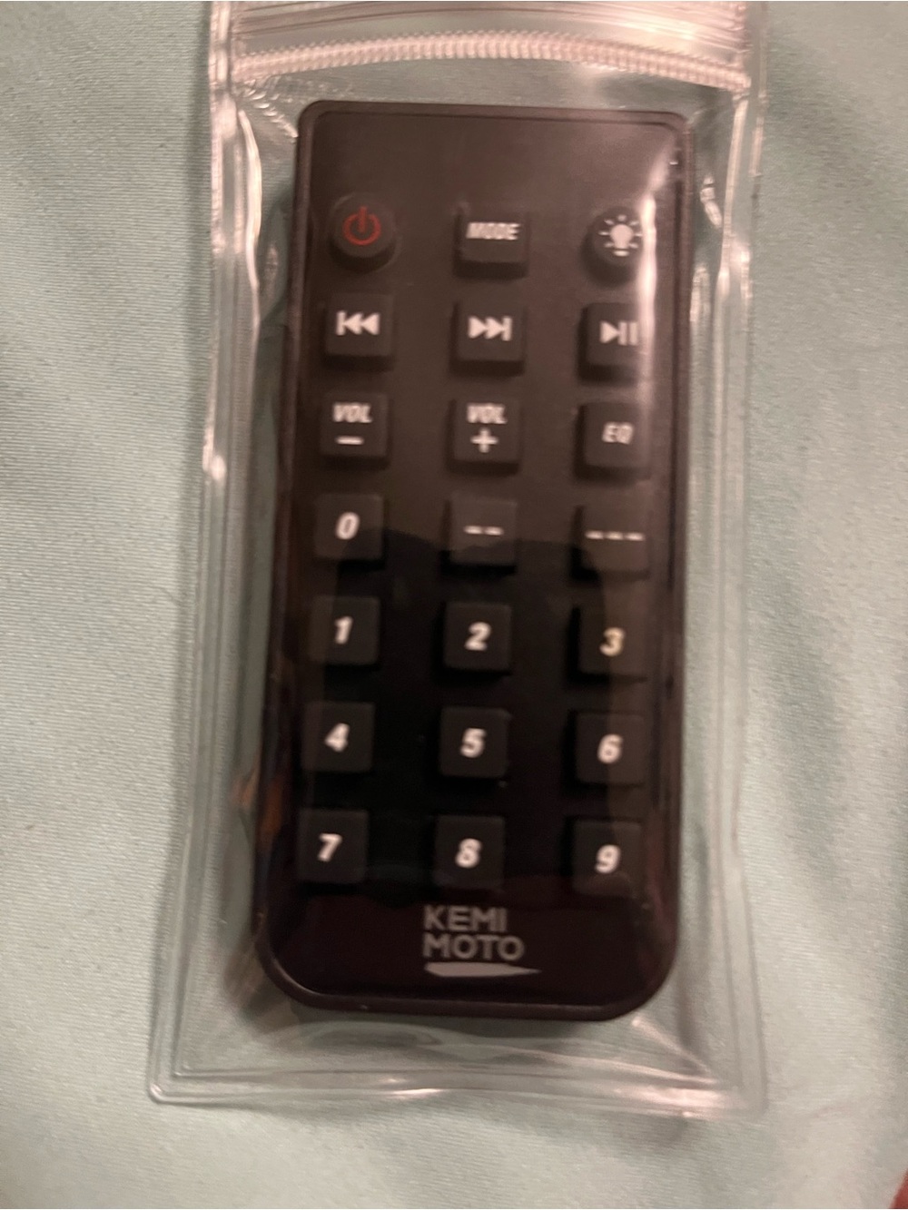 Black Electronic Key Fob with Warning Sticker